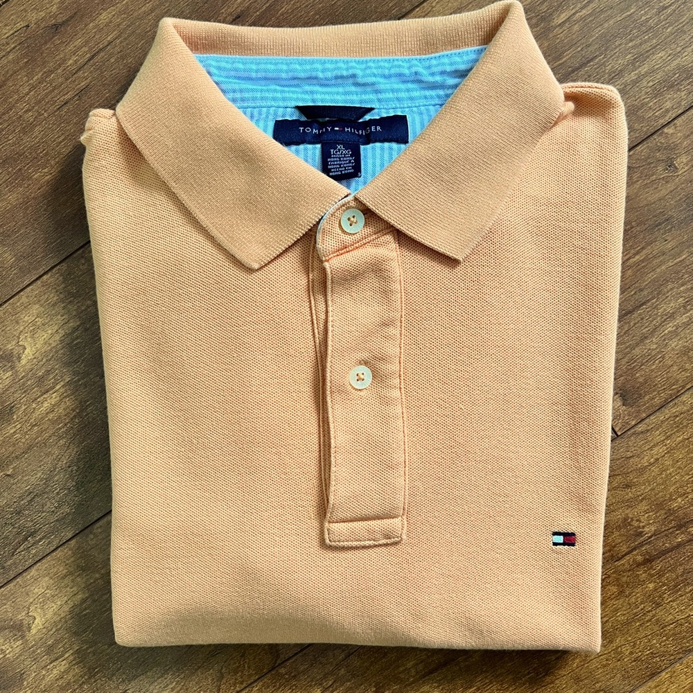Tommy Hilfiger Light Peach Polo Size XL